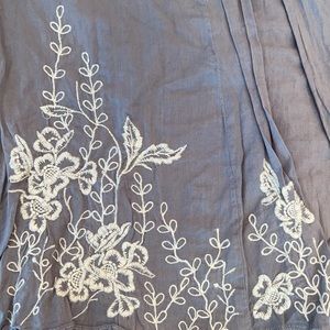 Monsoon embroidered cotton full skirt